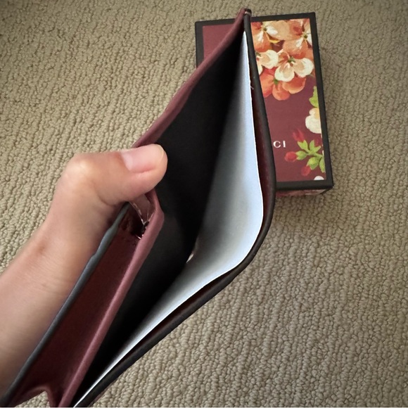 GG Supreme Monogram Blooms Wallet Beige Multicolor Dry Rose - Picture 5 of 6